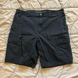 Duluth Trading Co Flex Fire Hose Relaxed Fit Cargo Shorts In Black